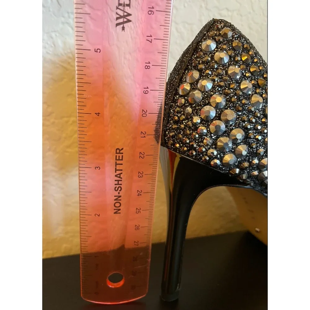 Gianni Bini (Worn ONCE) Mairah Studded Sparkly Heels - Sz 7 - Picture 6 of 12